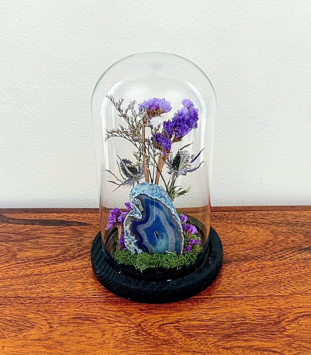 7.5" Blue Geode Cloche