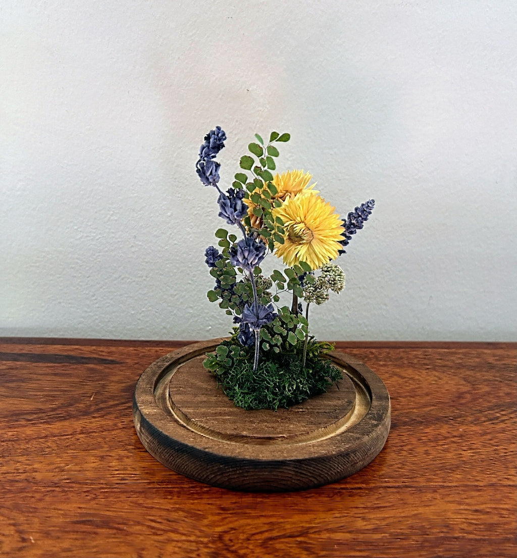 6.5" Blue and Yellow Cloche