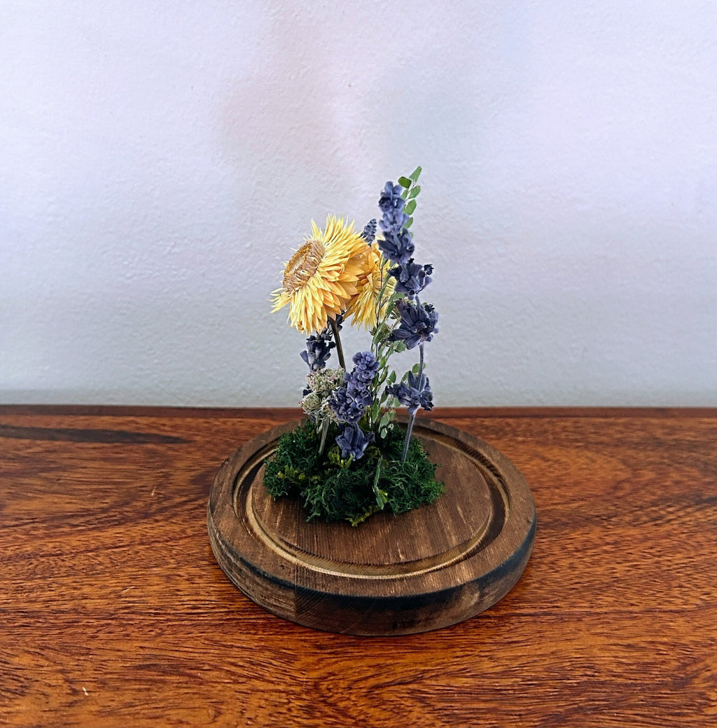 6.5" Blue and Yellow Cloche