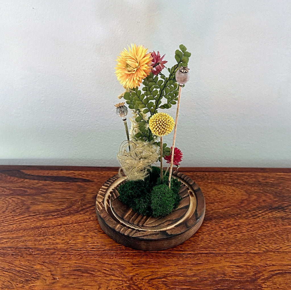 7.5" Yellow Red Earthy Mix Cloche