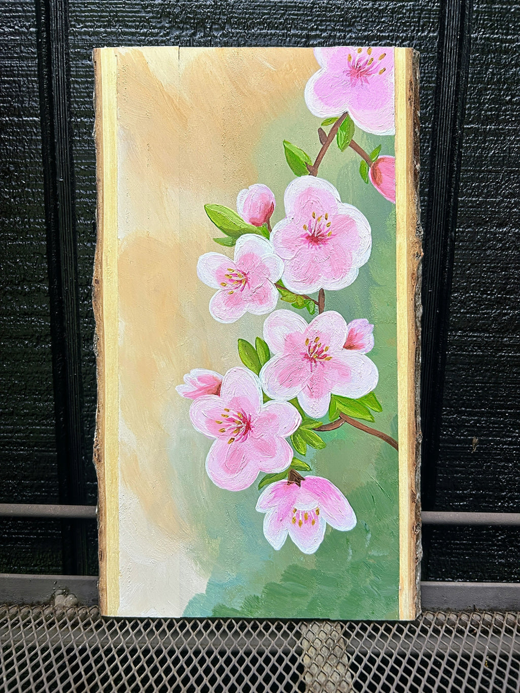 Reversible Cherry Blossom Beach Painting