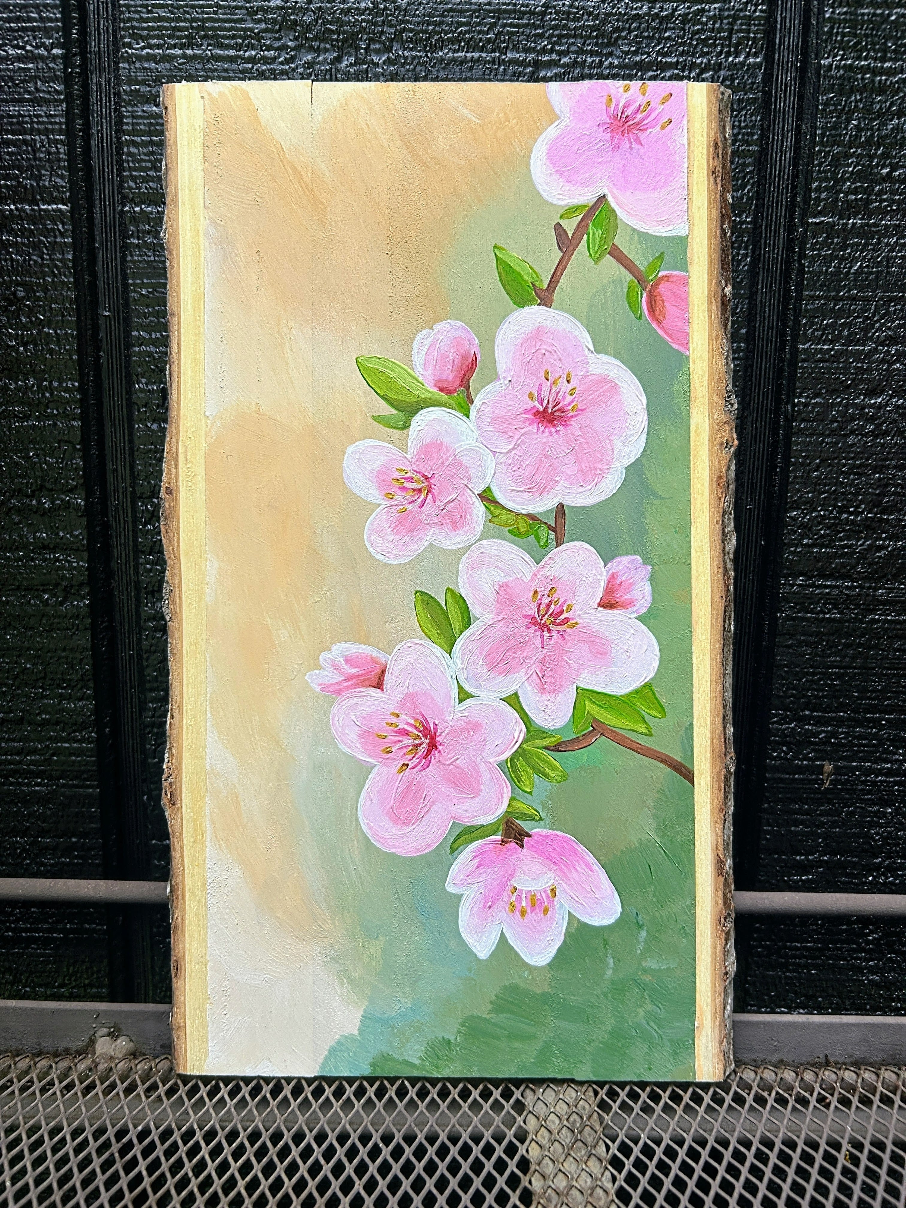 Reversible Cherry Blossom Beach Painting